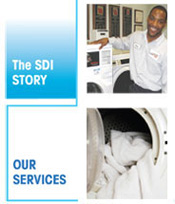 SDI commerical laundry room equipment, sales and installation